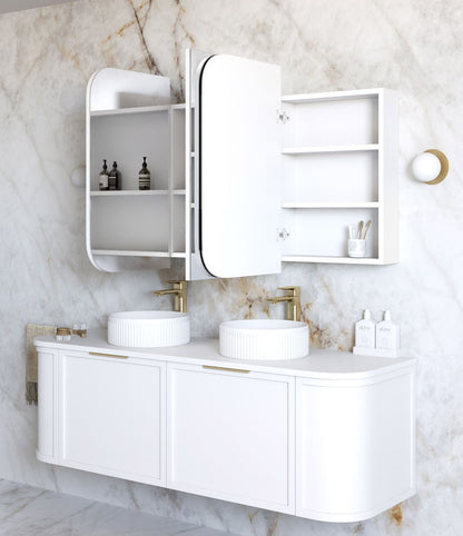 Newport 1500x750 White Shaving Cabinet