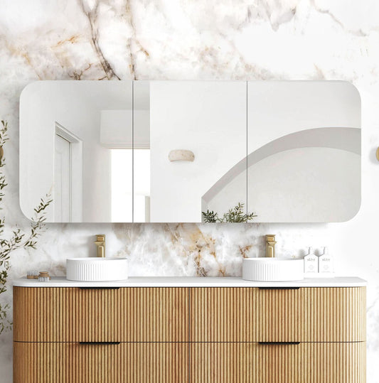 Newport 1800x750 Woodland Oak Shaving Cabinet