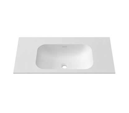 Chloe 900x465 Silk Matte White Top with Basin