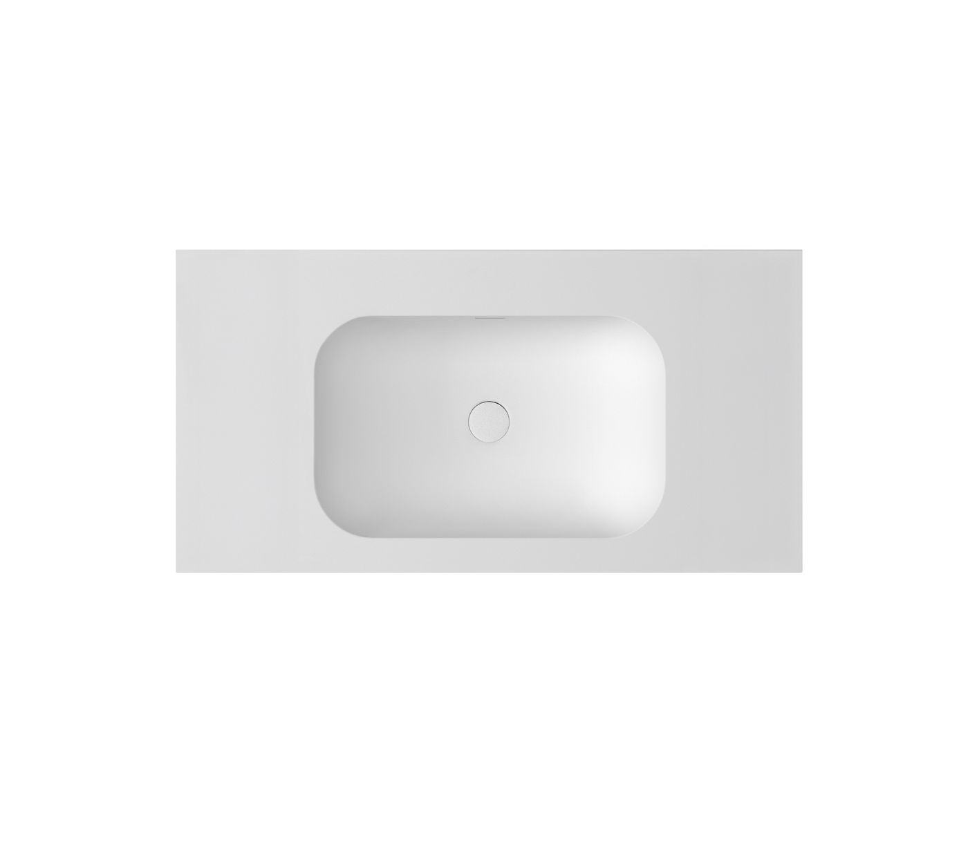 Chloe 900x465 Silk Matte White Top with Basin