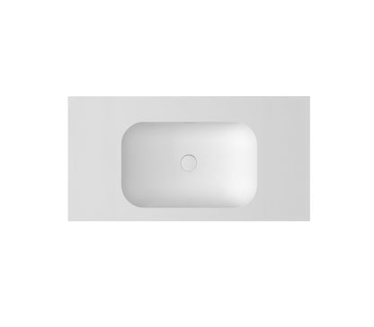 Chloe 900x465 Silk Matte White Top with Basin