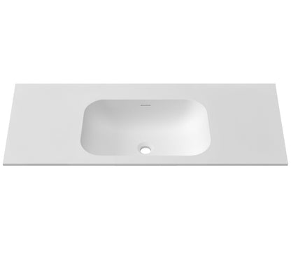 Chloe 1200x465 Silk Matte White Top with Basin
