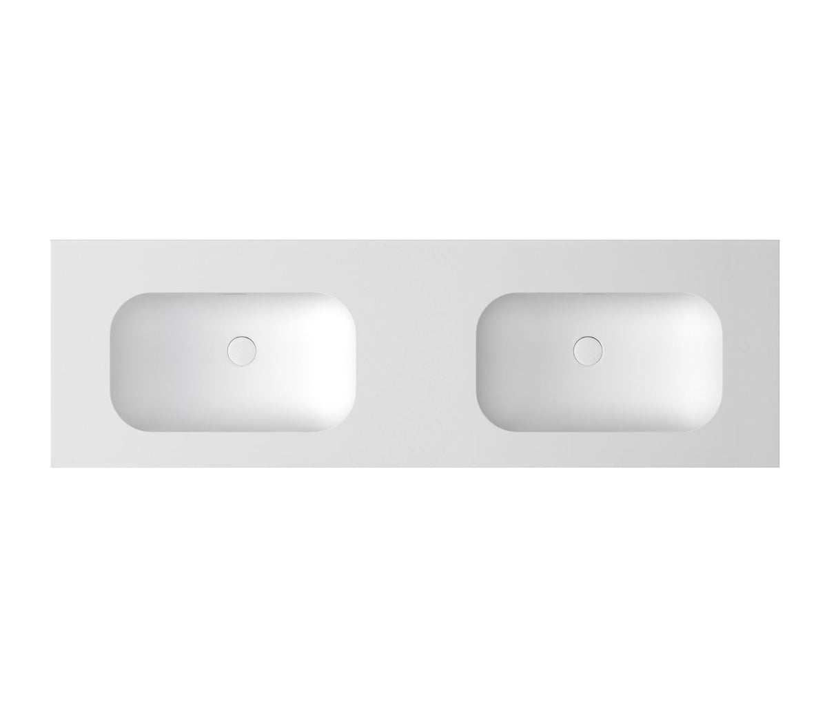 Chloe 1500x465 Silk Matte White Top with Basin
