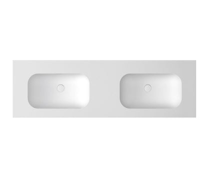 Chloe 1500x465 Silk Matte White Top with Basin