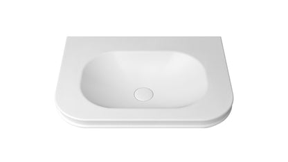 Havana 750mm Sable Walnut Fluted Floorstanding Curve Vanity with Square Basin Moulded Top