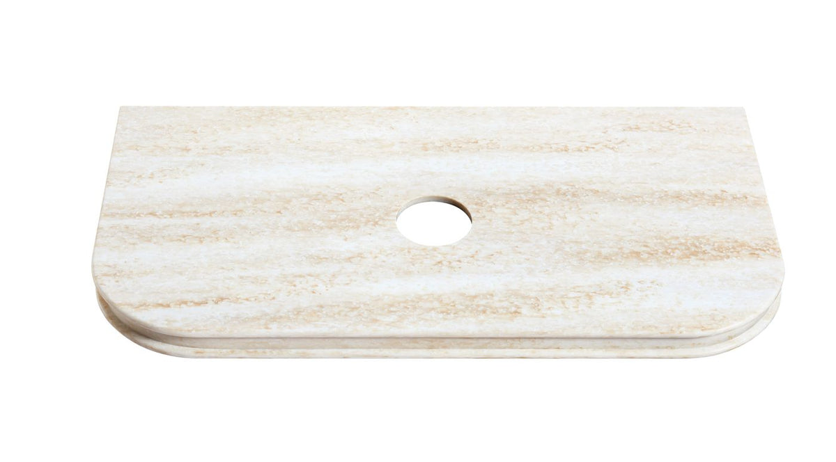 Havana 900mm Woodland Oak Fluted Floorstanding Curve Vanity with Sand Dune Top