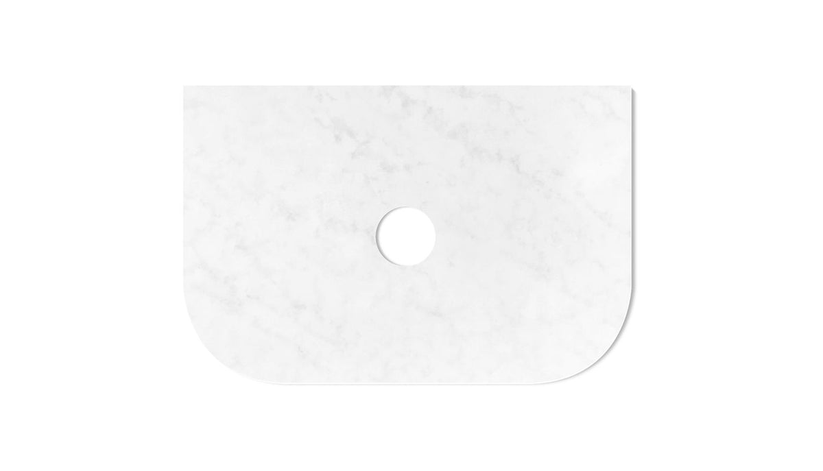 Havana 750mm Sable Walnut Fluted Floorstanding Curve Vanity with Cloudy Carrara Top