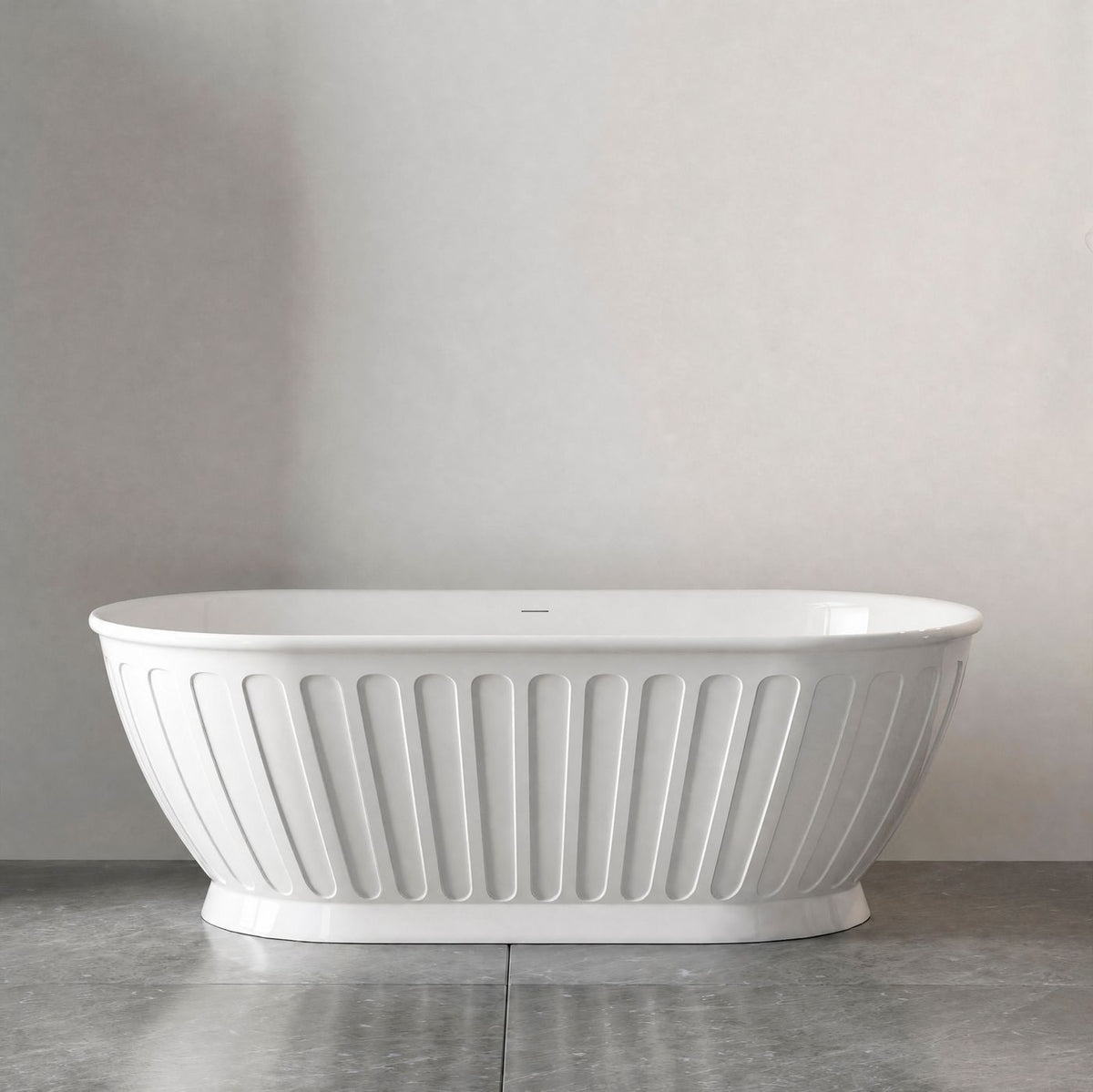 Attica Kensington 1700 Gloss White Bath with Overflow