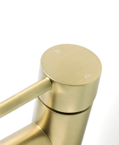 Roul Lead Free Tall Basin Mixer Brushed Gold
