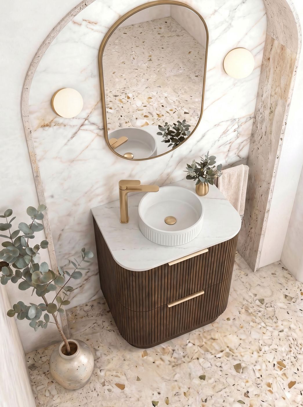 Havana 600mm Sable Walnut Floorstanding Cabinet