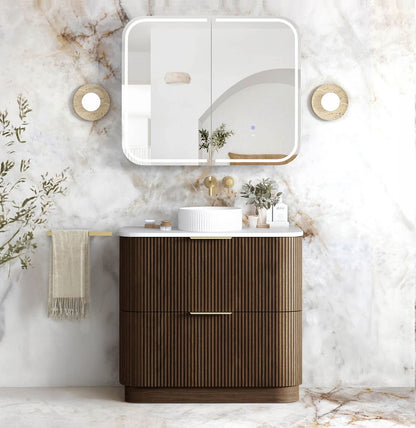 Havana 900mm Sable Walnut Floorstanding Cabinet