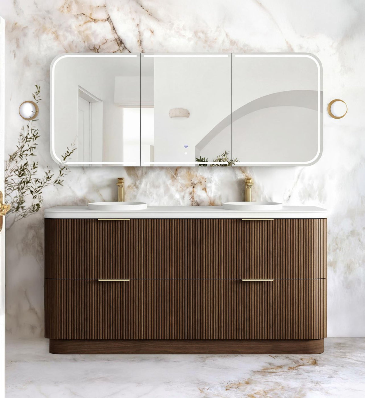 Havana 1800mm Sable Walnut Floorstanding Cabinet