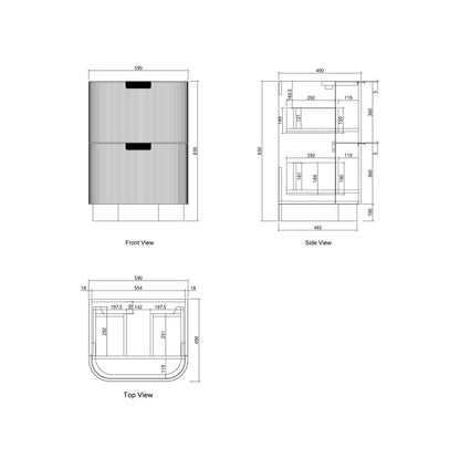 Havana 600mm Woodland Oak Floorstanding Cabinet