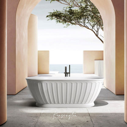 Attica Kensington 1500 Gloss White Bath with Overflow