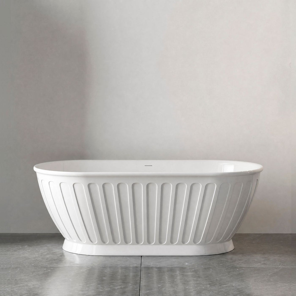Attica Kensington 1500 Gloss White Bath with Overflow