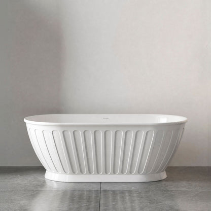 Attica Kensington 1500 Gloss White Bath with Overflow