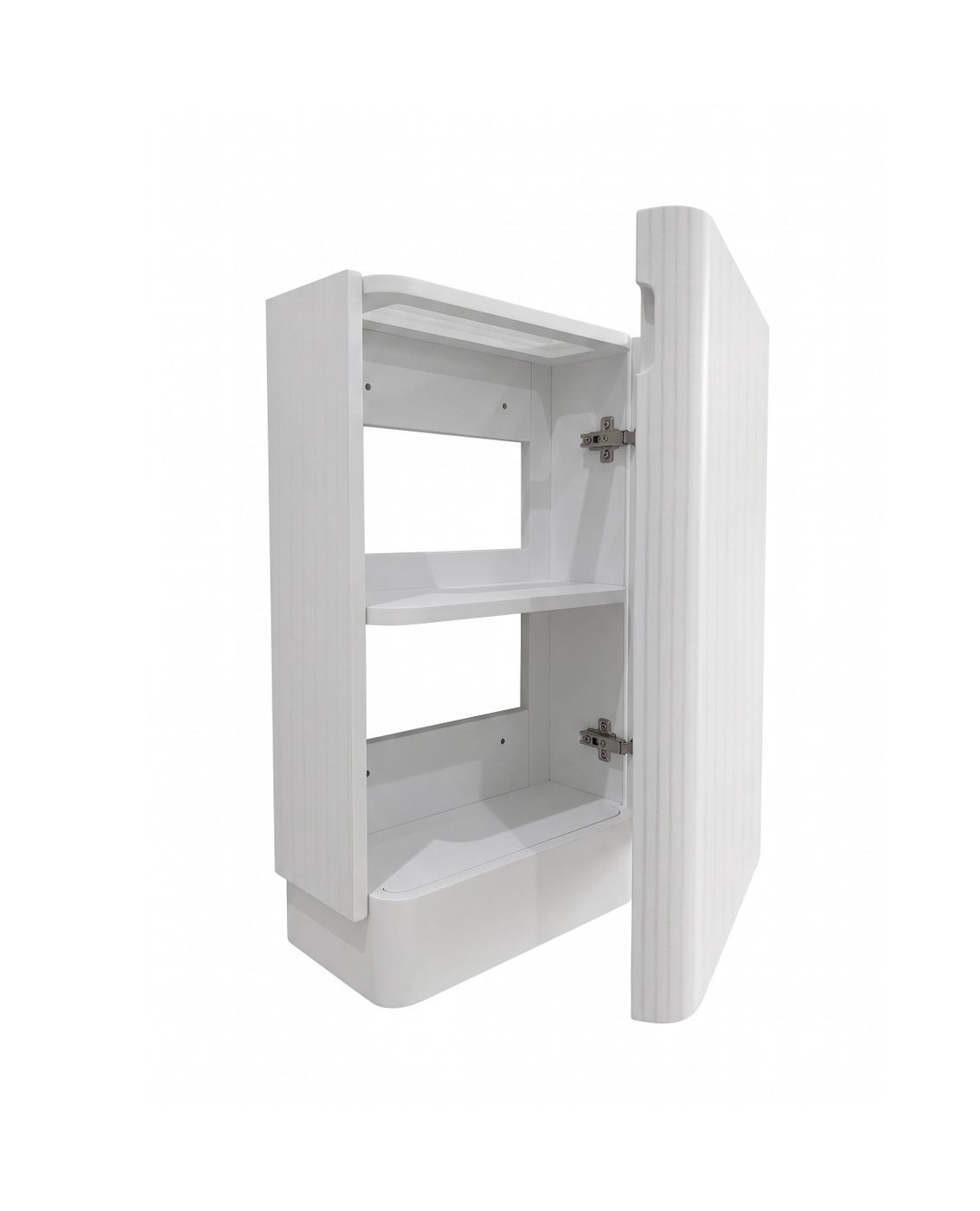 Maxi Space Saver Matte White Curved Floor Standing Vanity