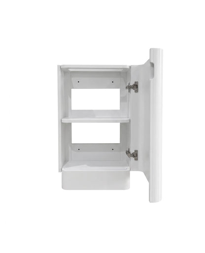 Maxi Space Saver Matte White Curved Floor Standing Vanity