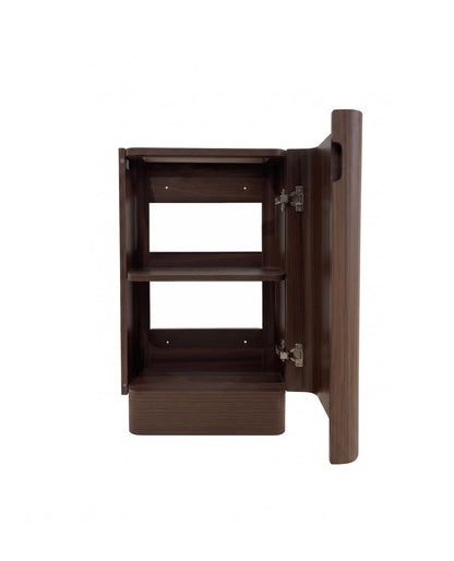 Maxi Space Saver Sable Walnut Curved Floor Standing Vanity