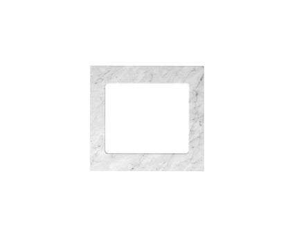 Wall and Base Cabinets Kit 650 Bondi Fluted White with Natural Carrara Marble Top with 12 O'clock Tap Hole cut out