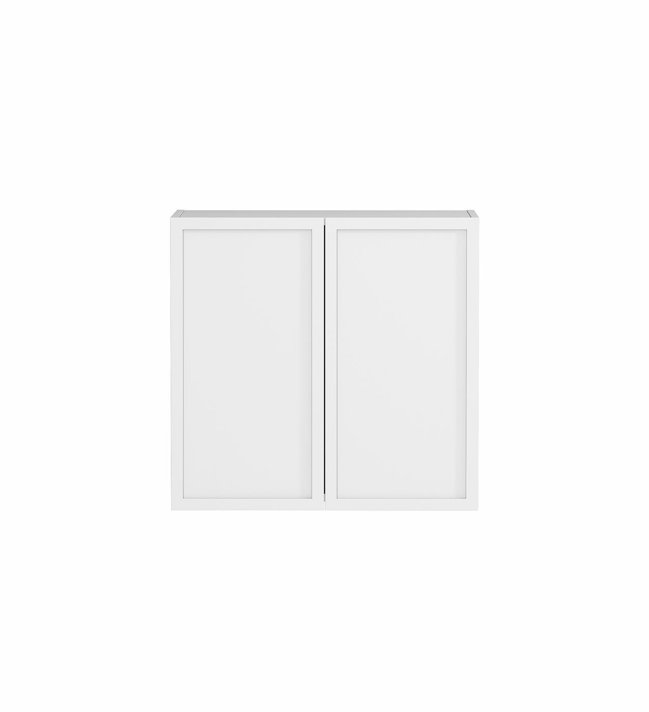 Wall and Base Cabinets Kit 650 Hampshire White with Natural Carrara Marble Top with 12 O'clock Tap Hole cut out
