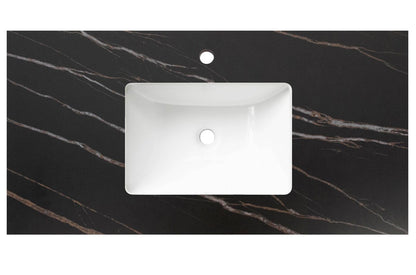 Rock Plate Stone 750x465x15 Empire Black - with Undermount Basin - 12 O'clock Taphole