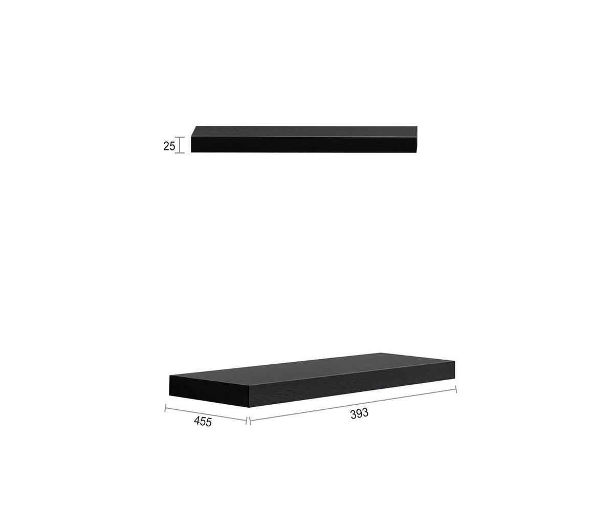 Byron 397X452x25 Black Oak Leg Panel