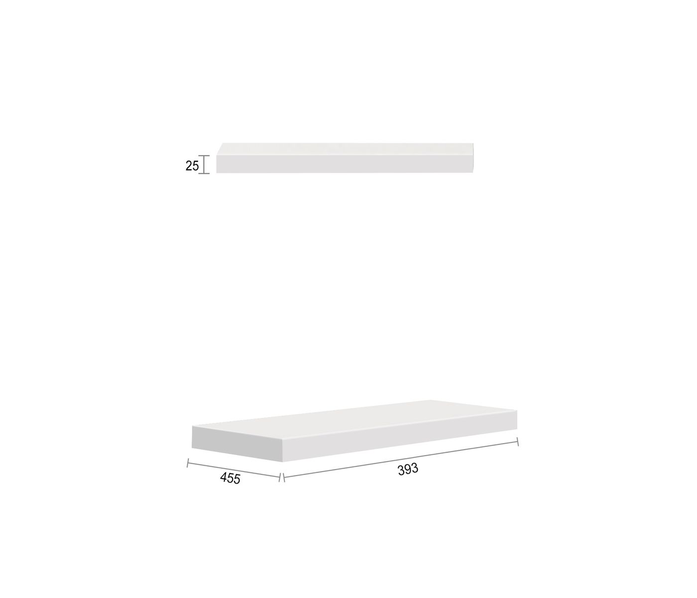 Noosa Fluted 397X424x25 Matte White Leg Panel