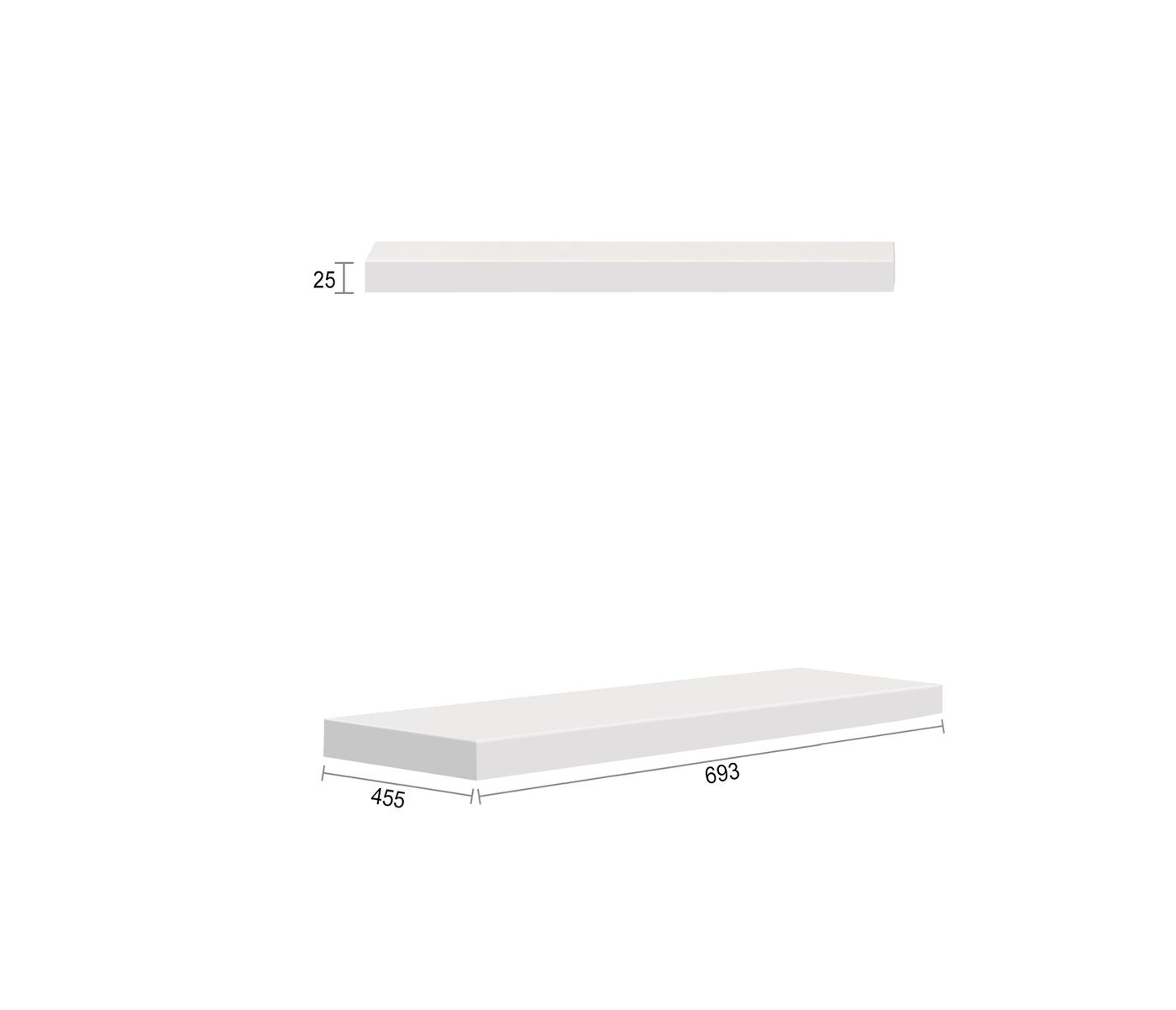 Noosa Fluted 697X424x25 Matte White Leg Panel