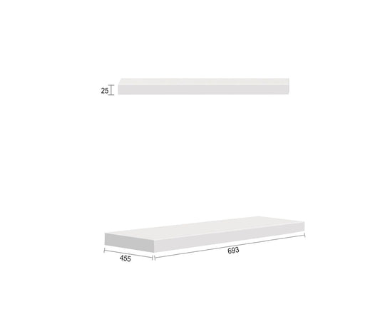 Noosa Fluted 697X424x25 Matte White Leg Panel