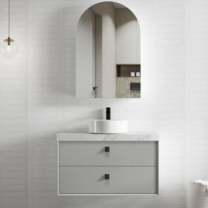 Boston 900mm Light Grey Wall Hung Cabinet Only