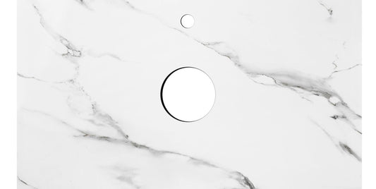 Rock Plate Stone 600x465x15 Mont Blanc - Above Counter 12 O'Clock Taphole