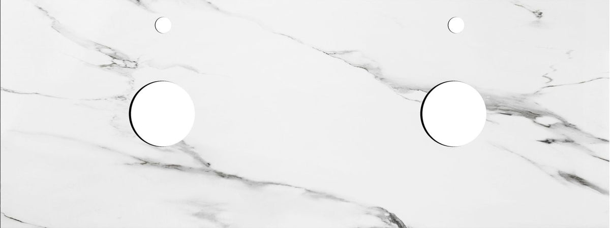 Rock Plate Stone 1500x465x15 Mont Blanc - Above Counter 12 O'Clock Taphole