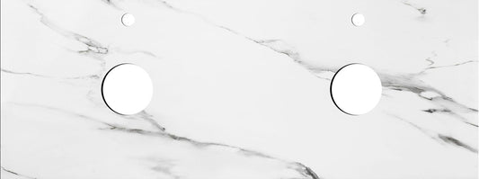 Rock Plate Stone 1500x465x15 Mont Blanc - Above Counter 12 O'Clock Taphole