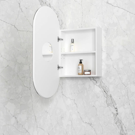 Noosa 900x450 White Shaving Cabinet