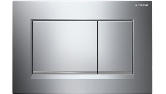 Sigma30 Dual Flush Button Square Matt Chrome With Chrome Trim