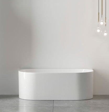 Attica Noosa Fluted 1700 Gloss White BTW Multi-fit Bath
