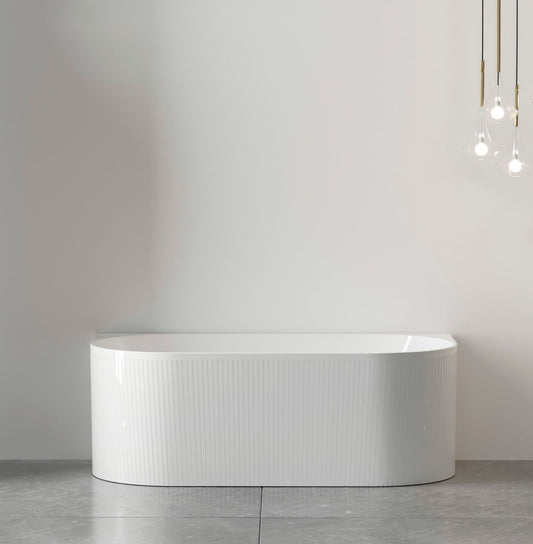 Attica Noosa Fluted 1700 Gloss White BTW Multi-fit Bath