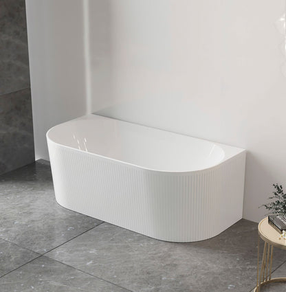 Attica Noosa Fluted 1700 Gloss White BTW Multi-fit Bath