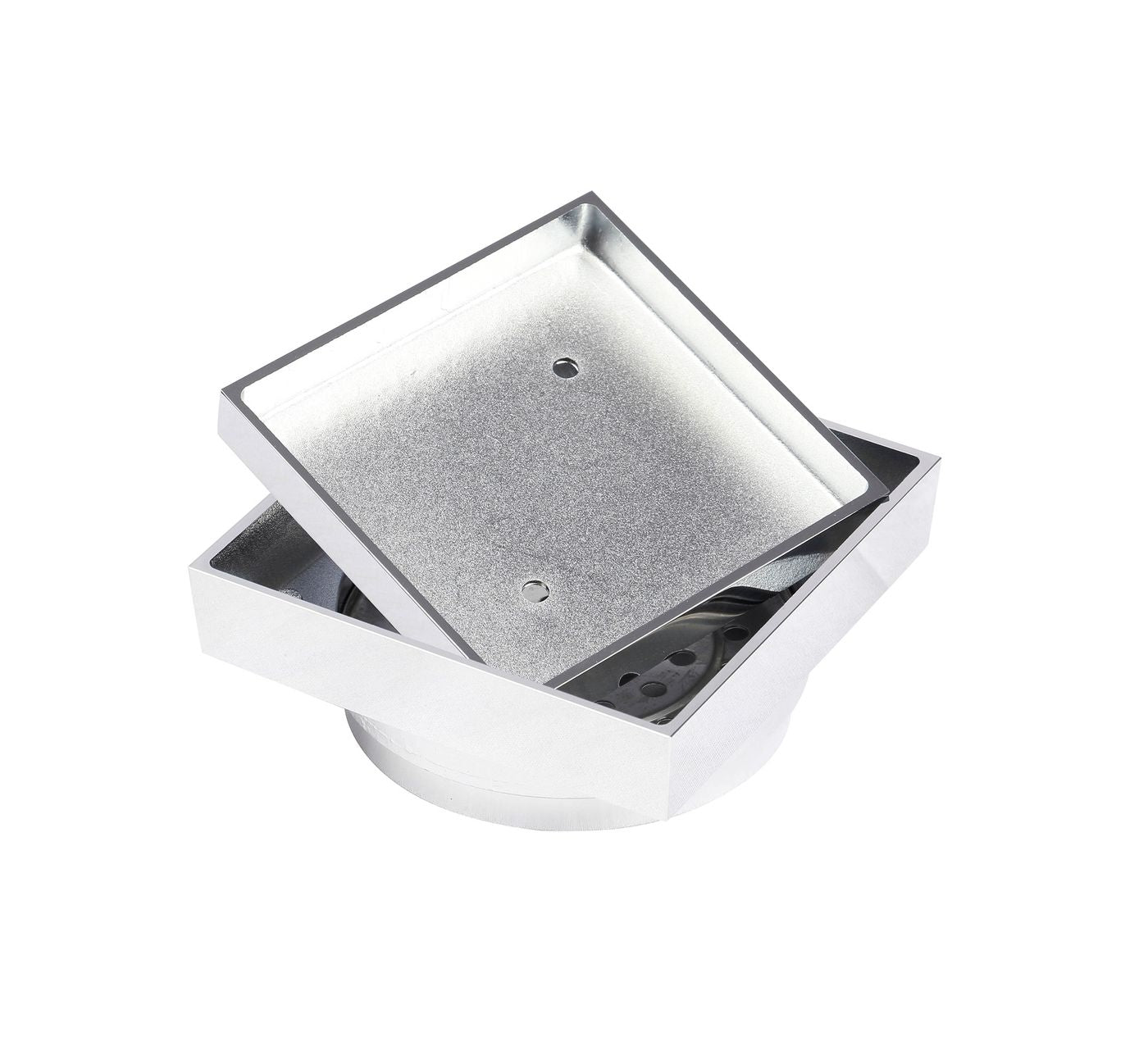 Smart 114 Brass Chrome Square Tiles Waste