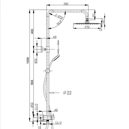 INSPIRE PAVIA DUAL HOSE SHOWER SYSTEM