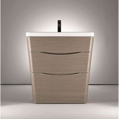 Belbagno Piramid 800mm Floor Standing Vanity  Oak 800 X 520
