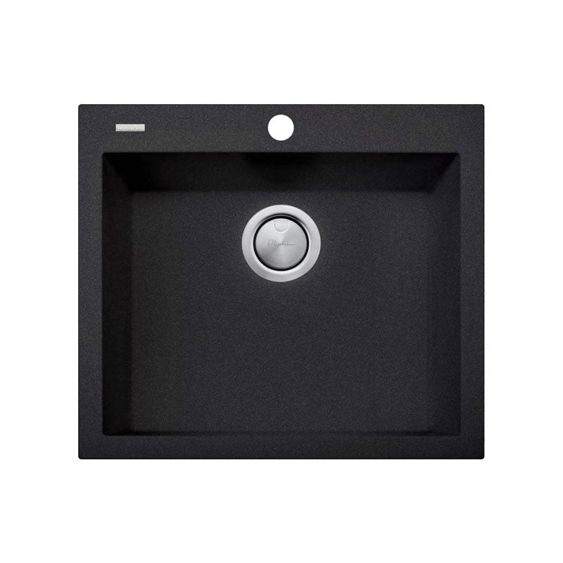 Oliveri Santorini Black Large Bowl Topmount Sink