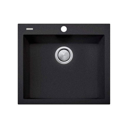 Oliveri Santorini Black Large Bowl Topmount Sink