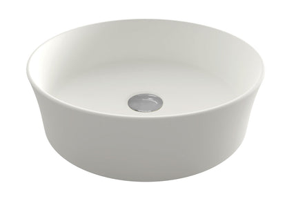 Fino Round 382 Above Counter Fireclay Basin - Matte White