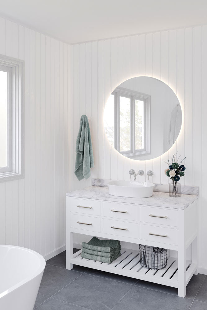 Fino 55 x 38 Gloss White Above Counter Fireclay Basin