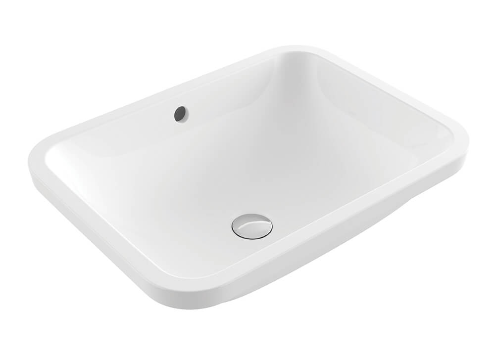 Fino Large 55 x 41 Under Counter Fireclay Basin - Gloss White