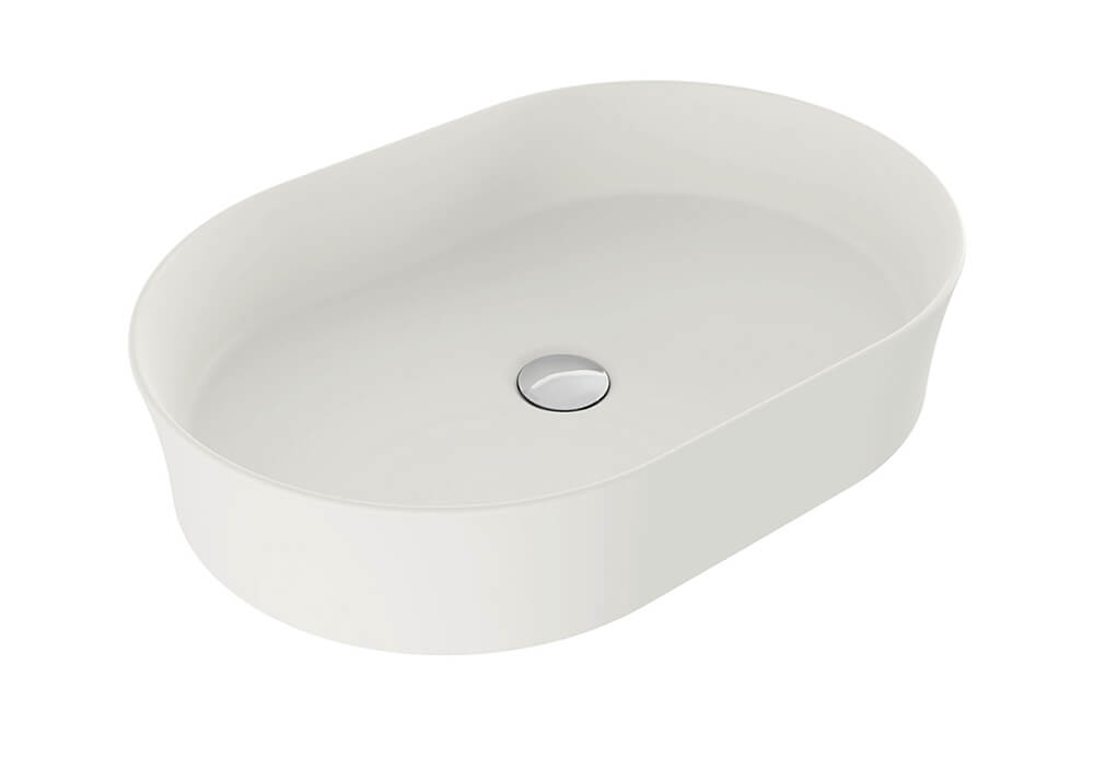 Fino 55 x 38 Matte White Above Counter Fireclay Basin