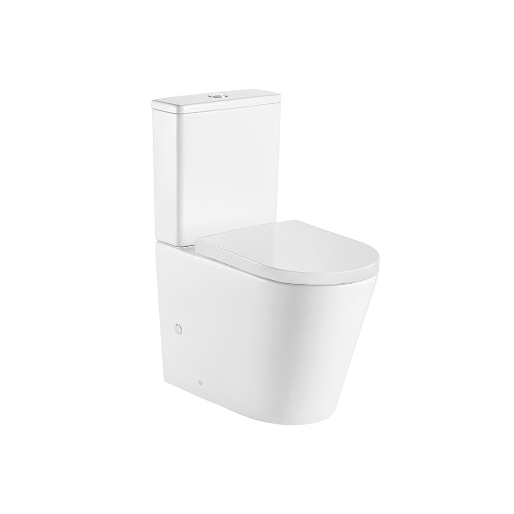 Fino WhisperFlush Gloss White Close Coupled Back to Wall Toilet Suite with Thick Seat