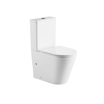 Fino WhisperFlush Matte White Close Coupled Back to Wall Toilet Suite with Thin Seat